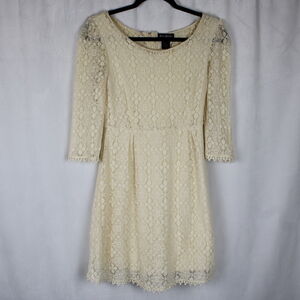 Ivory Crochet Lace Dress Size S